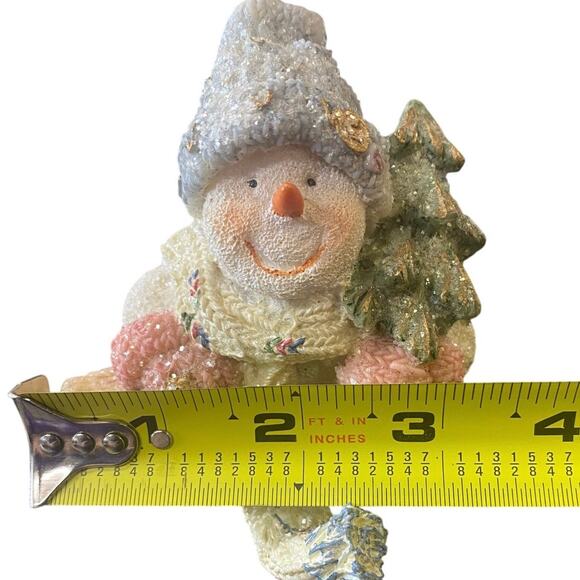 Vintage 2000 Cornerstone Creations Snowman Figurines Set of 2 Christmas Decor - Picture 5 of 7